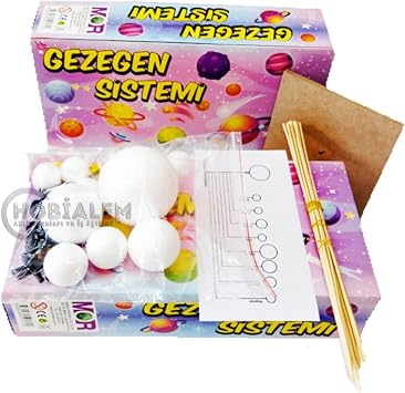 Hobialem Gezegen Sistemi Maketi, 9 Parça, Güneş Sistemi, Eğitici Maket, Model Gezegenler