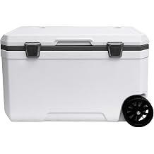 JUST-V 34-127 Quart Insulated Portable Cooler with Heavy Duty Wheels Keeps Ice for up to 5 Days, Great for Drink, Beach, Camping, Tailgating, Sports, &amp; More
