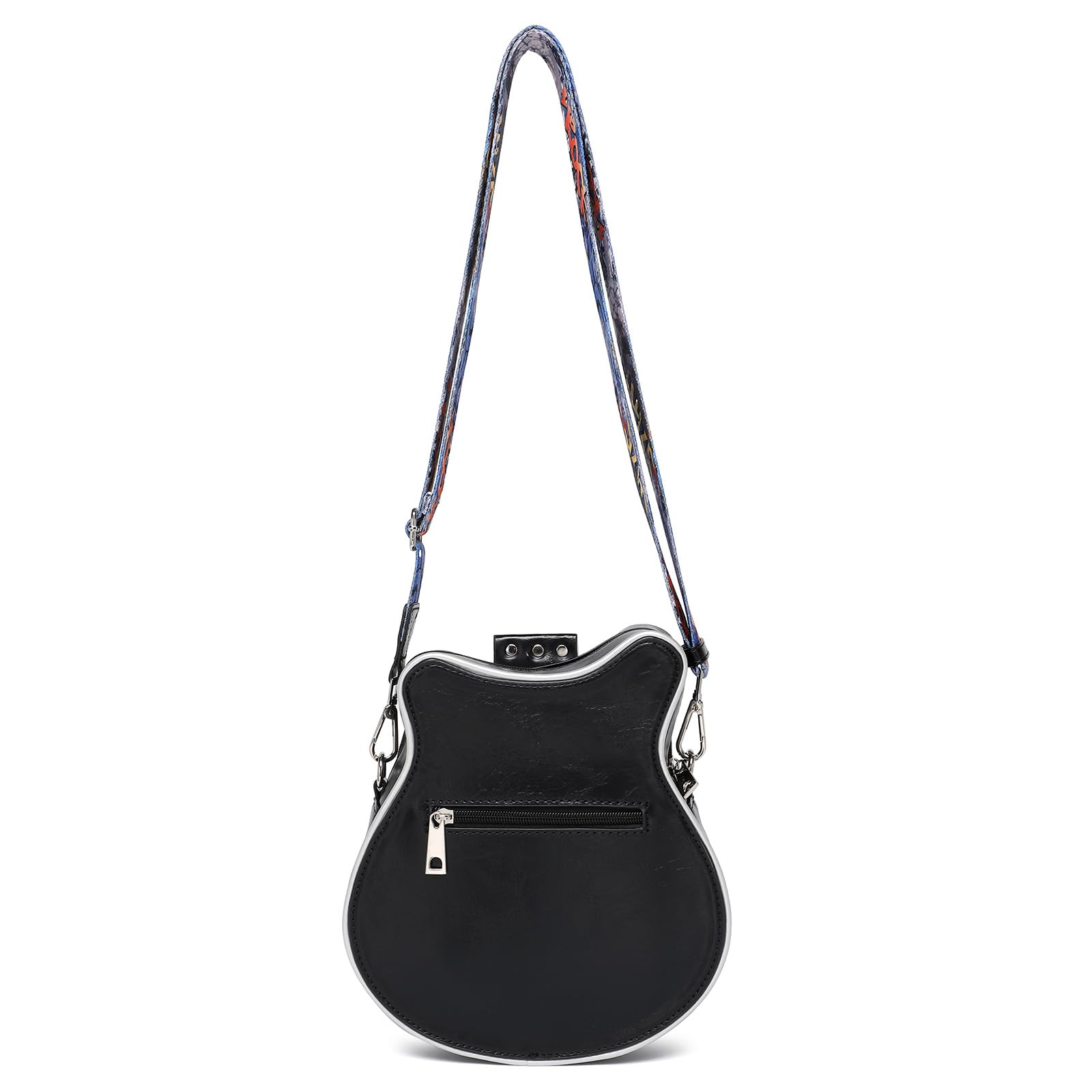 Elegante borsa a tracolla in pelle PU a forma chitarra Borse a tracolla casual Borsa a tracolla per amanti della musica e viaggiatori Accessorio per amanti della musica