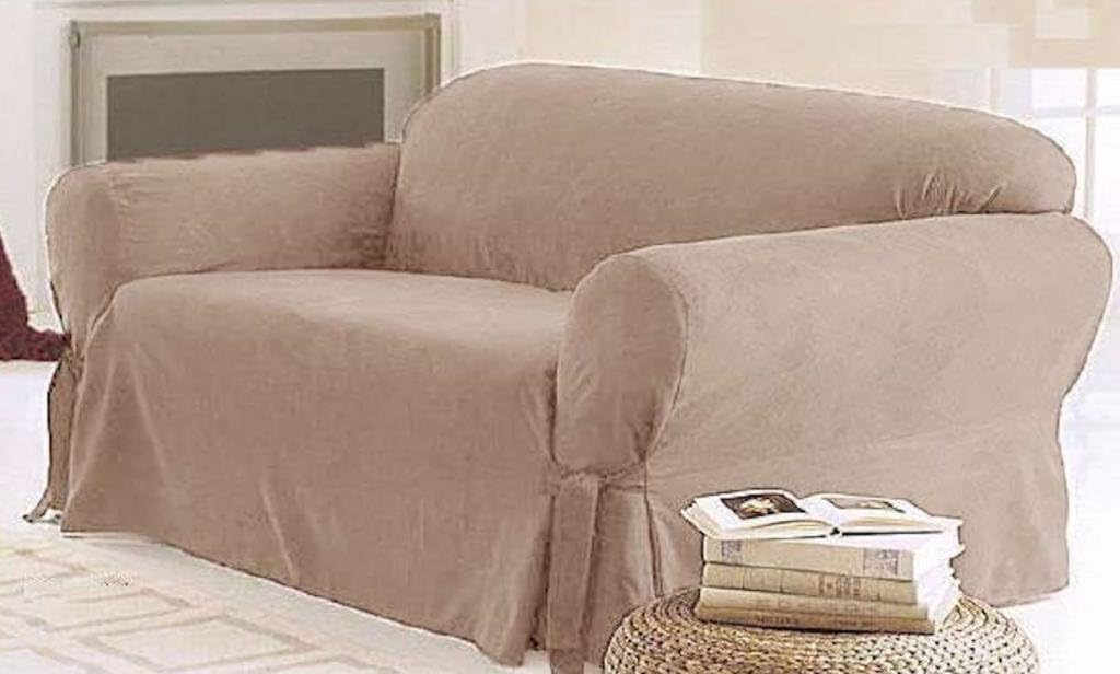 Legacy Decor 1 PC Soft Micro Suede Furniture Slipcover for Chair. Tan Color