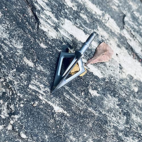 Yixinhong 6-Pack Stainless Steel Fixed Blade Broadheads 100 Grain 1-1/8 Inch Cut Premium Solid Arrow Tip For Archery Hunting For Crossbow And Compound Bow thumb #3