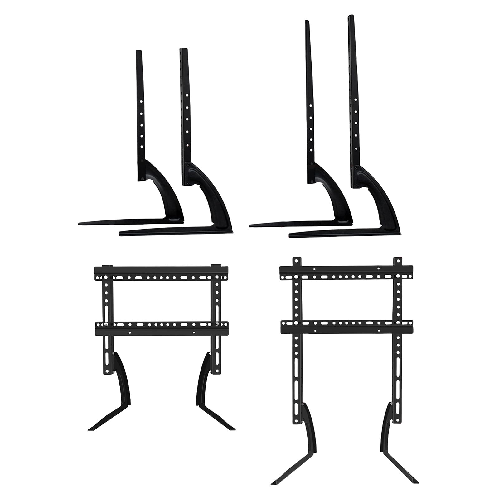 Base de soporte para televisores de mesa para televisores LCD LED de pantalla plana de 26 a 75 pulgadas, altura ajustable, soporta hasta 88 libras