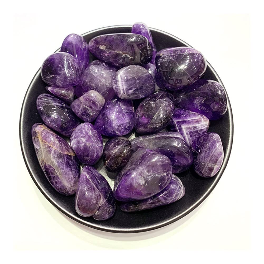 Raumdekoration Stein Natürlicher Amethyst Trommelstein Steine ​​für Gartendekoration Balance Edelstein Dekoration Kristall