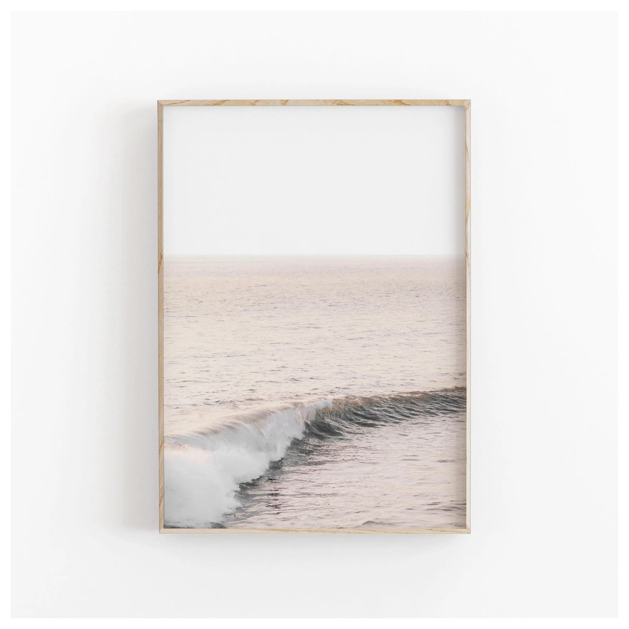 Vagues d'océan moderne et minimaliste tableau pour grand calme