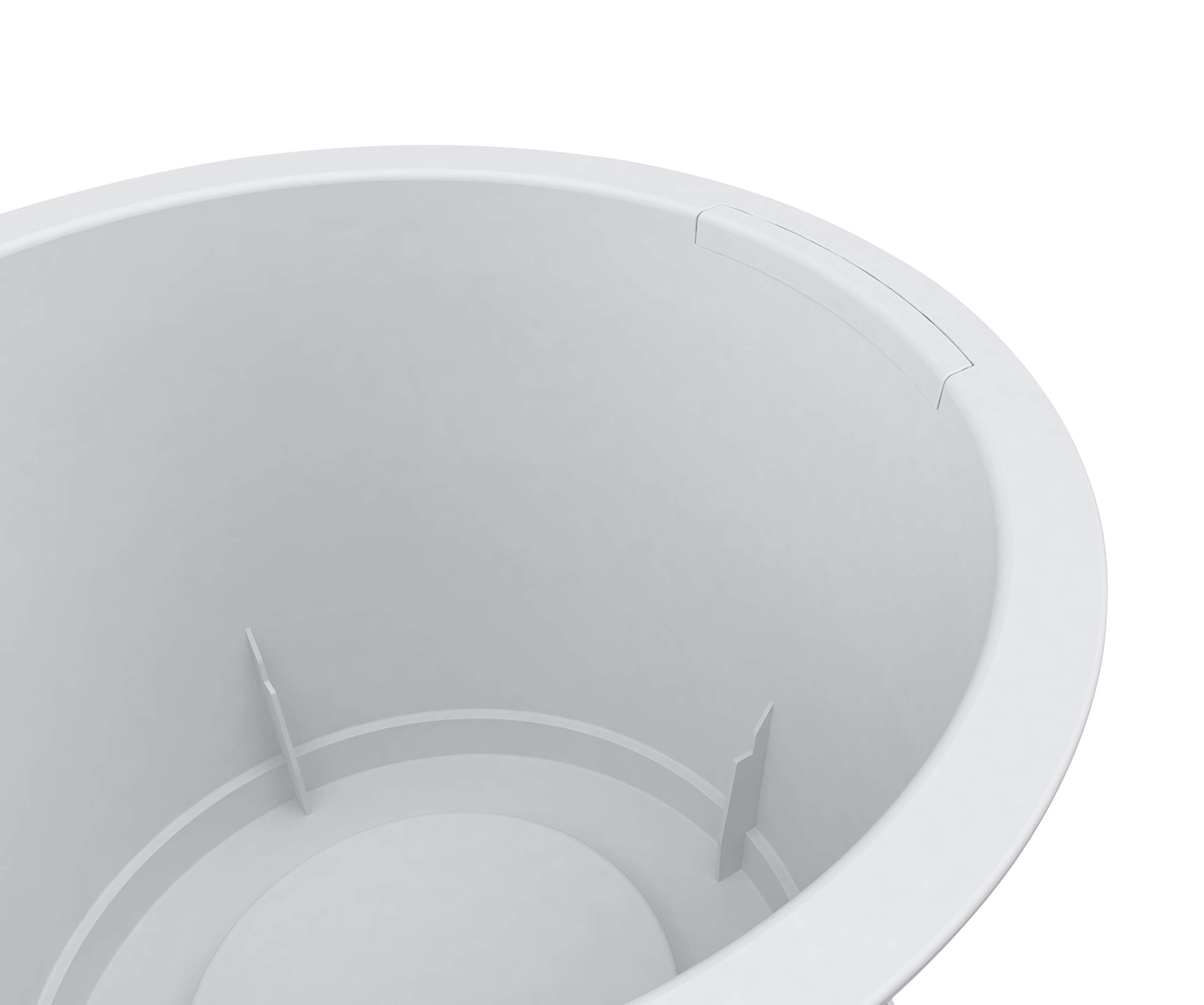 Pot de Fleurs, Rond, H 70 cm, Ø 36, Anthracite, Mate, capacité de 16 litres, avec Panier à Plantes Amovible, pour intérieur et extérieur, Fait de Haute qualité polypropylène