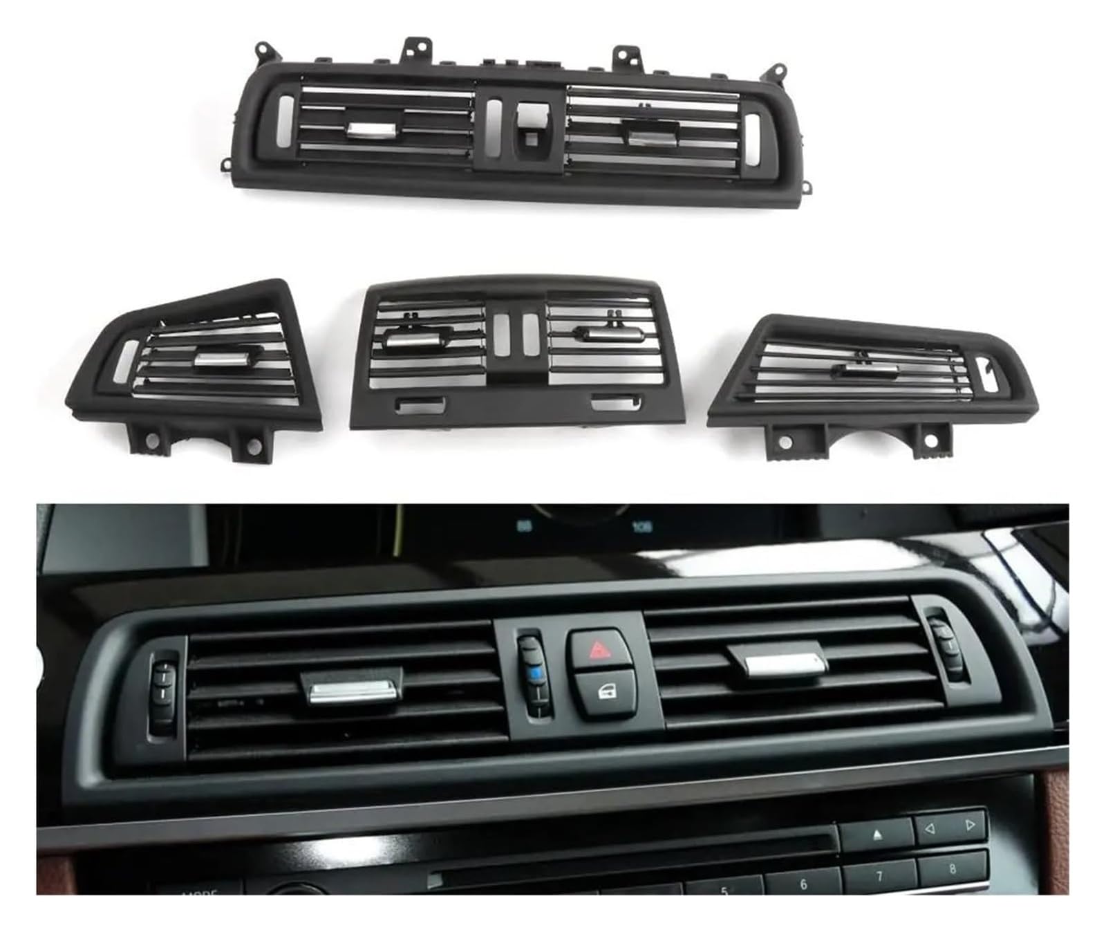 Griglia ventilazione cruscotto Per BMW Serie 5 F10 F11 Pannello Copertura Della Presa D'aria Condizionatore A/C Centrale Anteriore Sinistro Destro Posteriore Laterale(Middle)