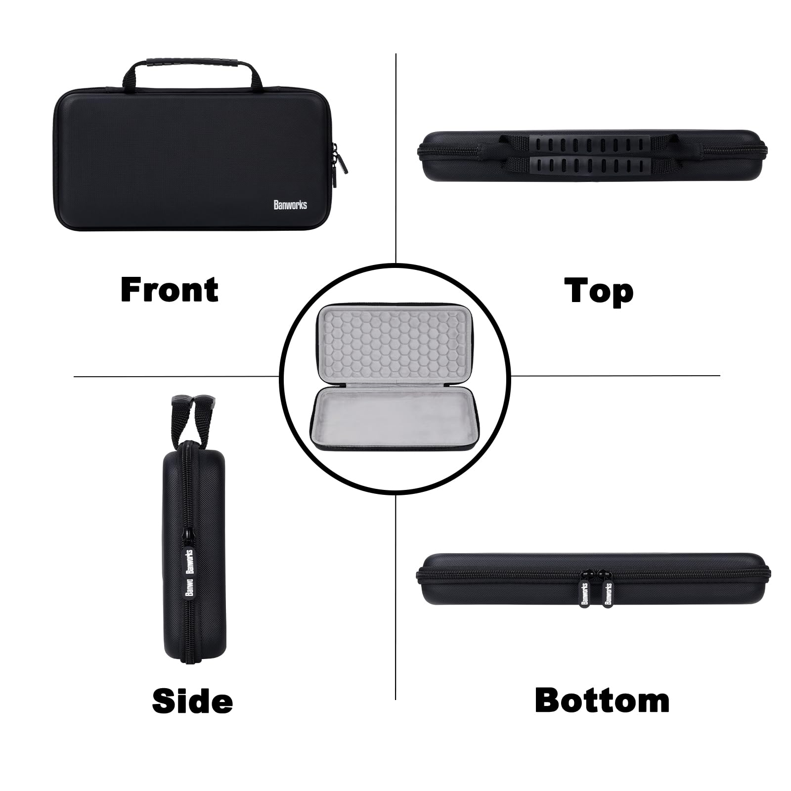 Banworks Custodia rigida in PU per controller MIDI su misura per Ableton Push 3 (versione desktop/standalone), controller di prestazioni per workstation audio, custodia da trasporto JT/HCQSNB-01 (solo
