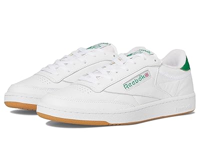 Reebok Lifestyle Club C 85 Vintage Athletic Shoes Footwear White/Glen Green/Rbk Rubber Gum1 : Men