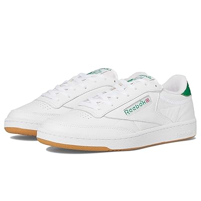 Reebok Lifestyle Club C 85 Vintage Athletic Shoes Footwear White/Glen Green/Rbk Rubber Gum1
