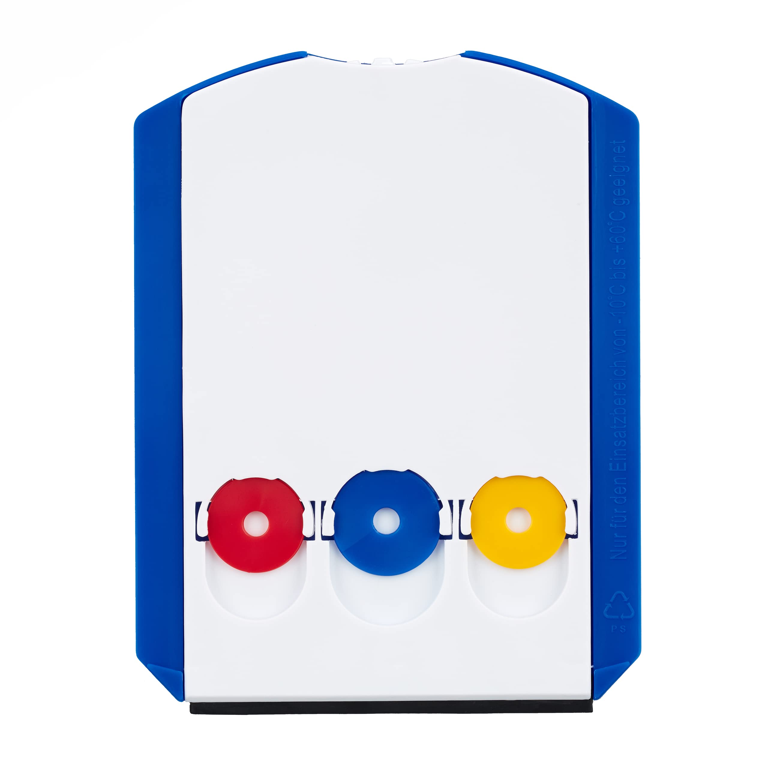 relaxdays Disque de stationnement, Lot de 10, grattoir à Glace, 3 jetons de Caddie, lèvre en Caoutchouc, parcmètre, Bleu