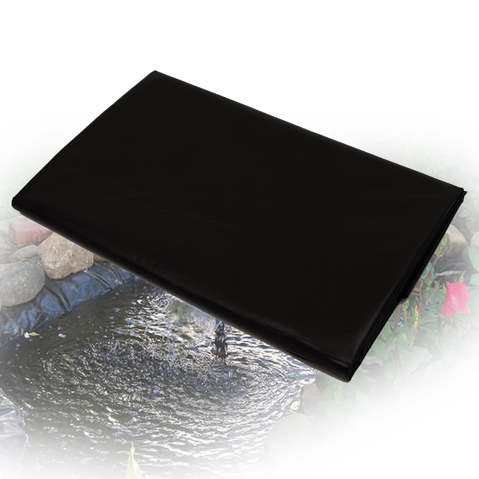 Revêtement de bassin anti-fuite en PEHD robuste 4 x 7 pi pour étanchéifier fontaine et ruisseau