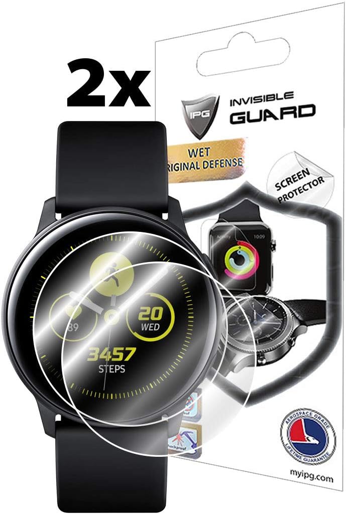 IPGfor Samsung Galaxy Watch Active 40mm Screen Protector (2 Units) Invisible Ultra HD Clear Film Anti Scratch Skin Guard - Smooth/Self-Healing/Bubble -Free