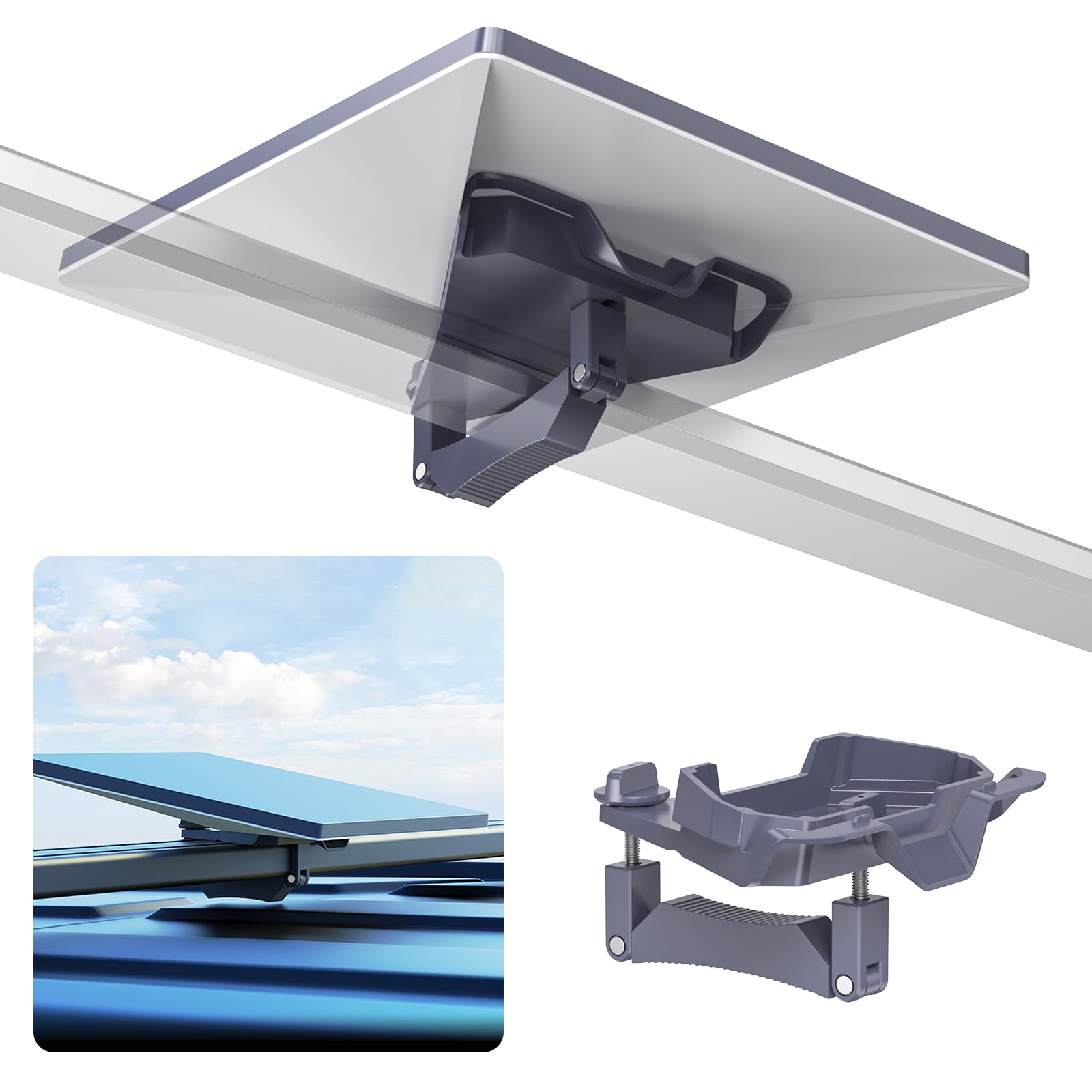 Starlink Mini Mount - uchwyt dachowy Star Link do mini satelity Starlink Mini zestaw montażowy 0,47'' - 1,89'' akcesoria antykradzieżowe Starlink Mini Dishy