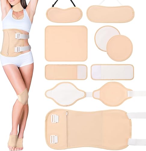 XLSXEXCL Paquete de 10 parches de aceite de ricino orgánico reutilizables ajustables y reutilizables para cuello, brazos, rodillas, pies, ojos,