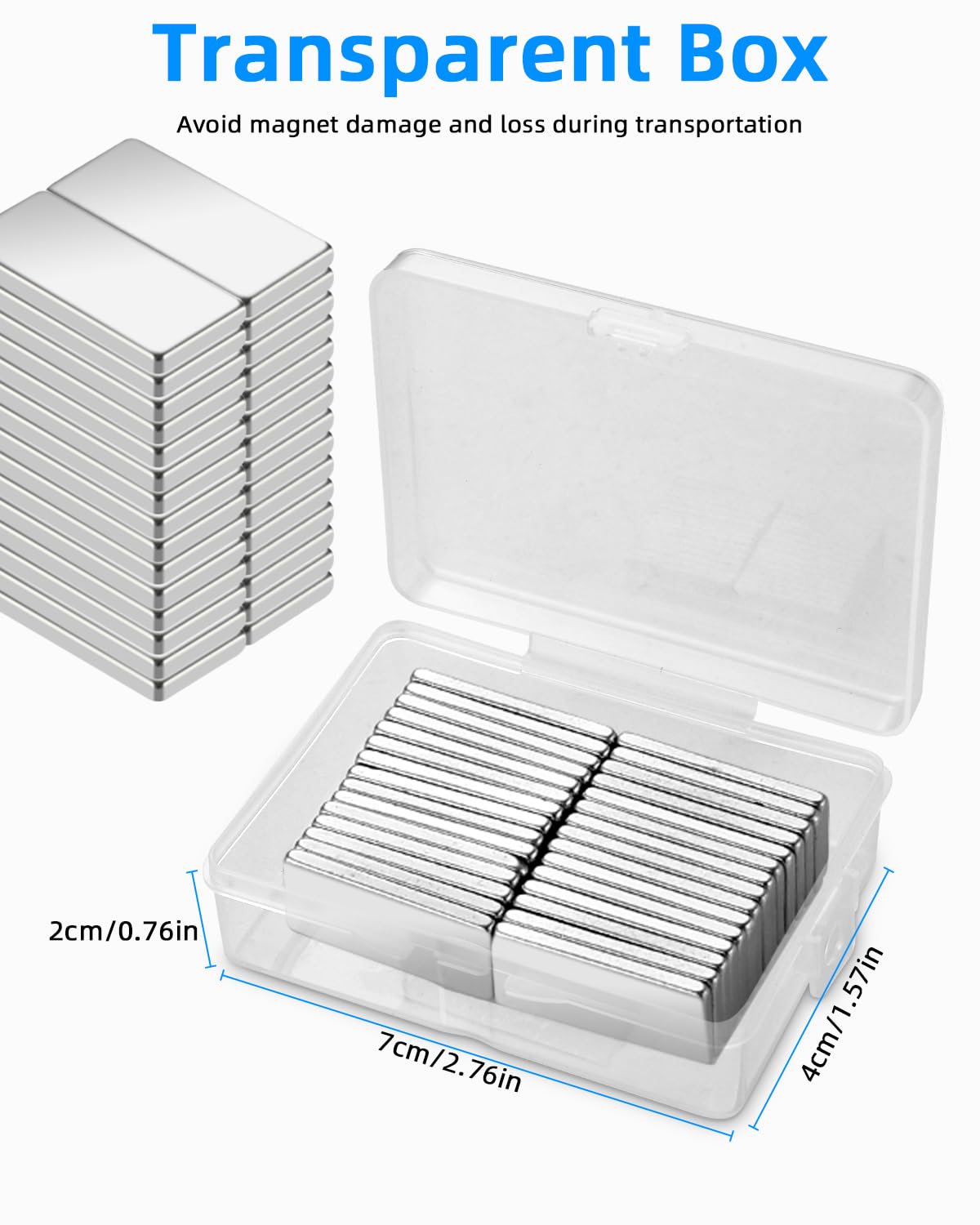 30 Magneti Al Neodimio 20x10x2mm - Extra Forti, Rettangolari, Per Lavagna E Frigo - Foto 10