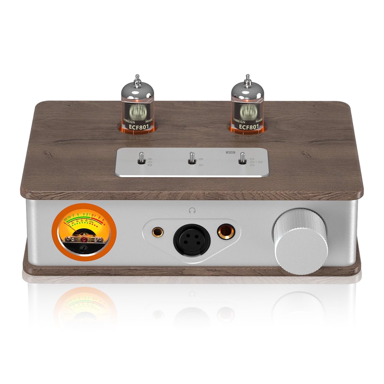 Preamplificador de tubo de vacío Phono preamplificador de auriculares con XLR RCA 4.4 mm 6.35 mm puertos 2000 mW de salida para sistema de audio estéreo doméstico