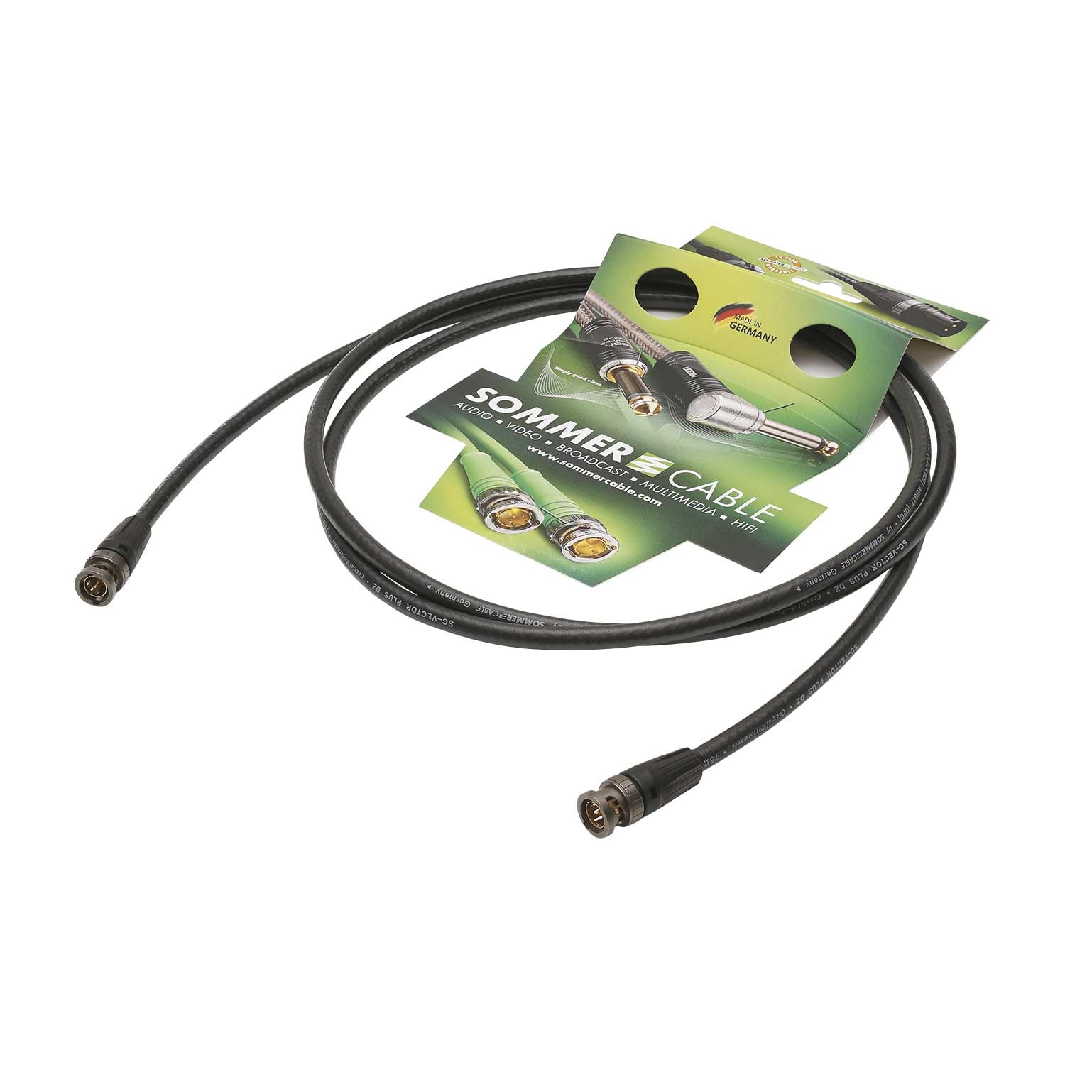 SommerCable DZGX-1000-SW-SW - Cable de conexión de vídeo (10 m, 6G, 3G, SDI, 4K, UHD, HD-SDI, HD-TV) SC-Vector PLUS 1.2/4.8 DZ 1 x 0,88 mm², conector BNC NETRIK