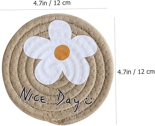 Miniatura 2 de Mantel individual de cuerda de algodón, decoración coreana, macetas de té japonesas, manteles individuales tejidos, salvamanteles, salvamanteles,