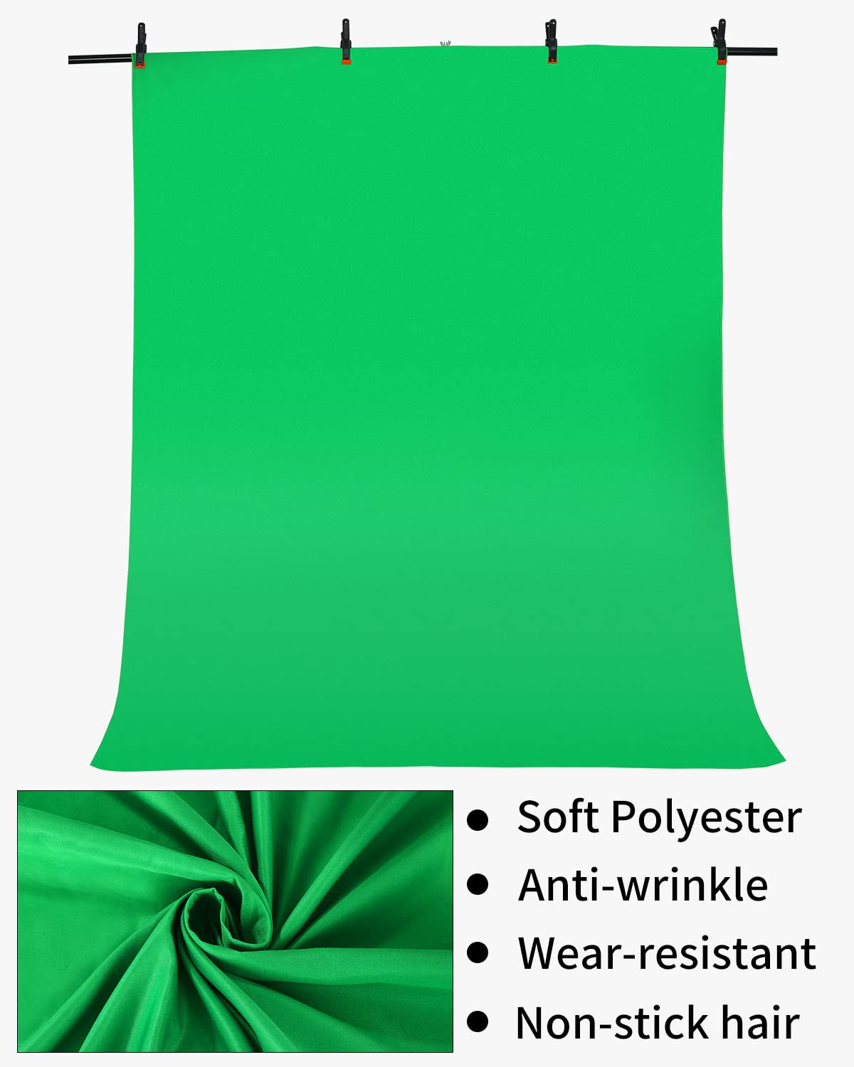 Fond D'écran Vert Avec Support 2 X 2 M, Fond Vert Pour Studio Photo