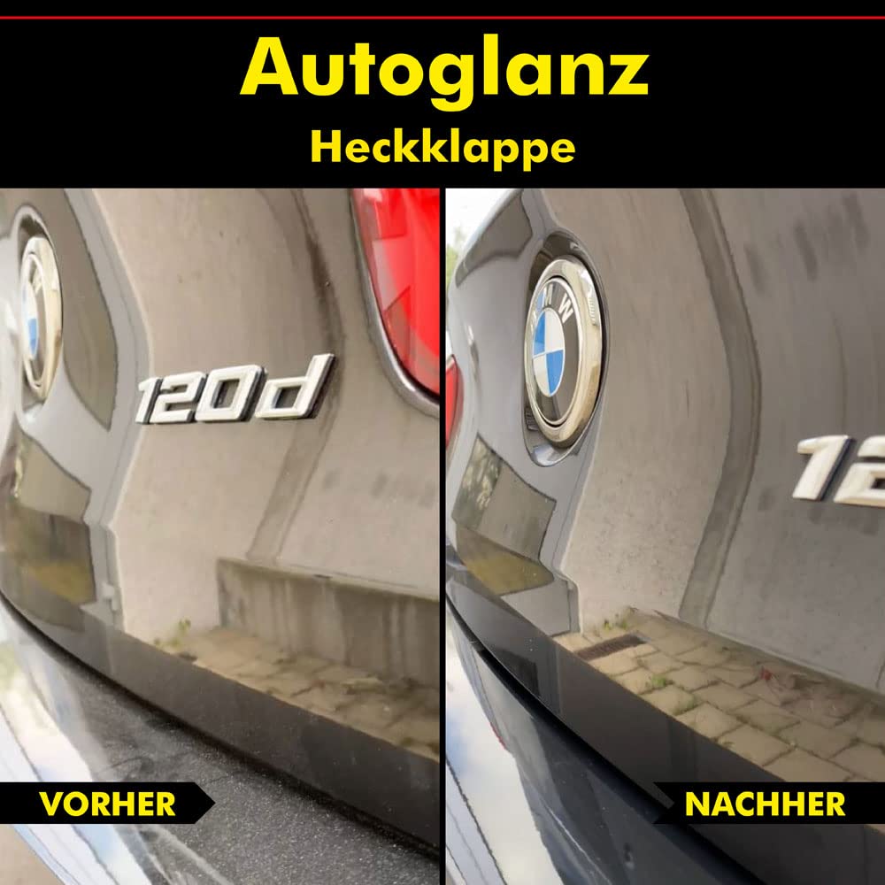 ABACUS® Autoglanz mit Lotus-Effekt, Glanzreiniger für brillanten Tiefenglanz, Glanzfinish, Detailer, Glanz Spray, Lackreiniger, Schnellwachs, Trockenwäsche Auto, Autoreiniger – Autoglanz 4X 750 ml