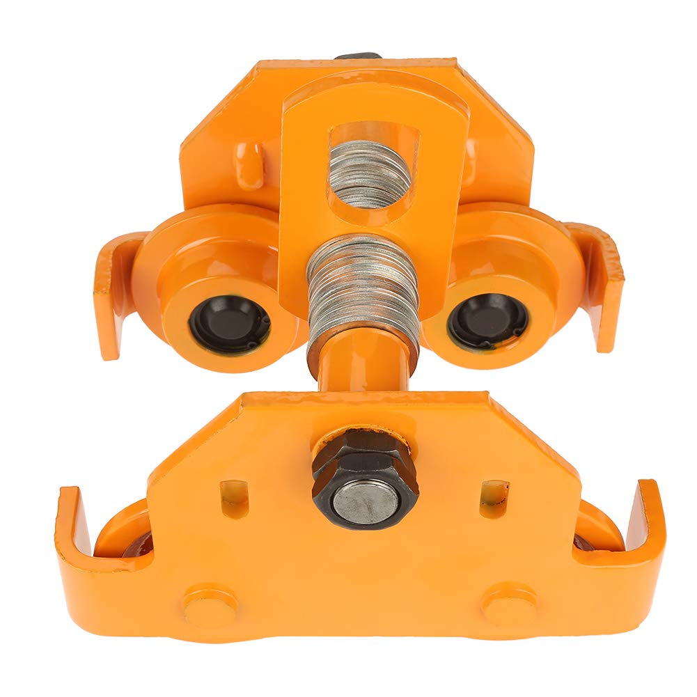 Ejoyous Carretilla de hasta 1000 kg de suspensión manual con brida de 64 mm – 203 mm de ancho, manivela de manivela, barra deslizante, bajo brida, bajo brida, grúa para interiores, grúa para gatos