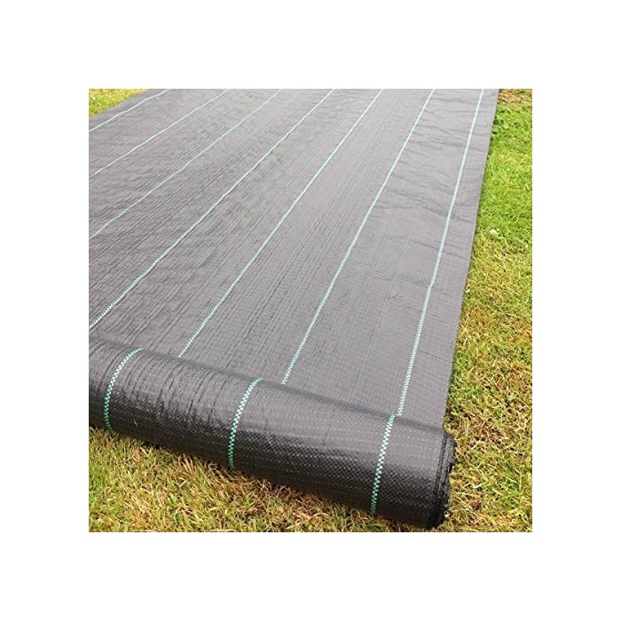 Buy Yuzet 1m x 50m 100gsm Heavy Duty Weed Control Fabric, Ground cover Membrane, UV stabilised