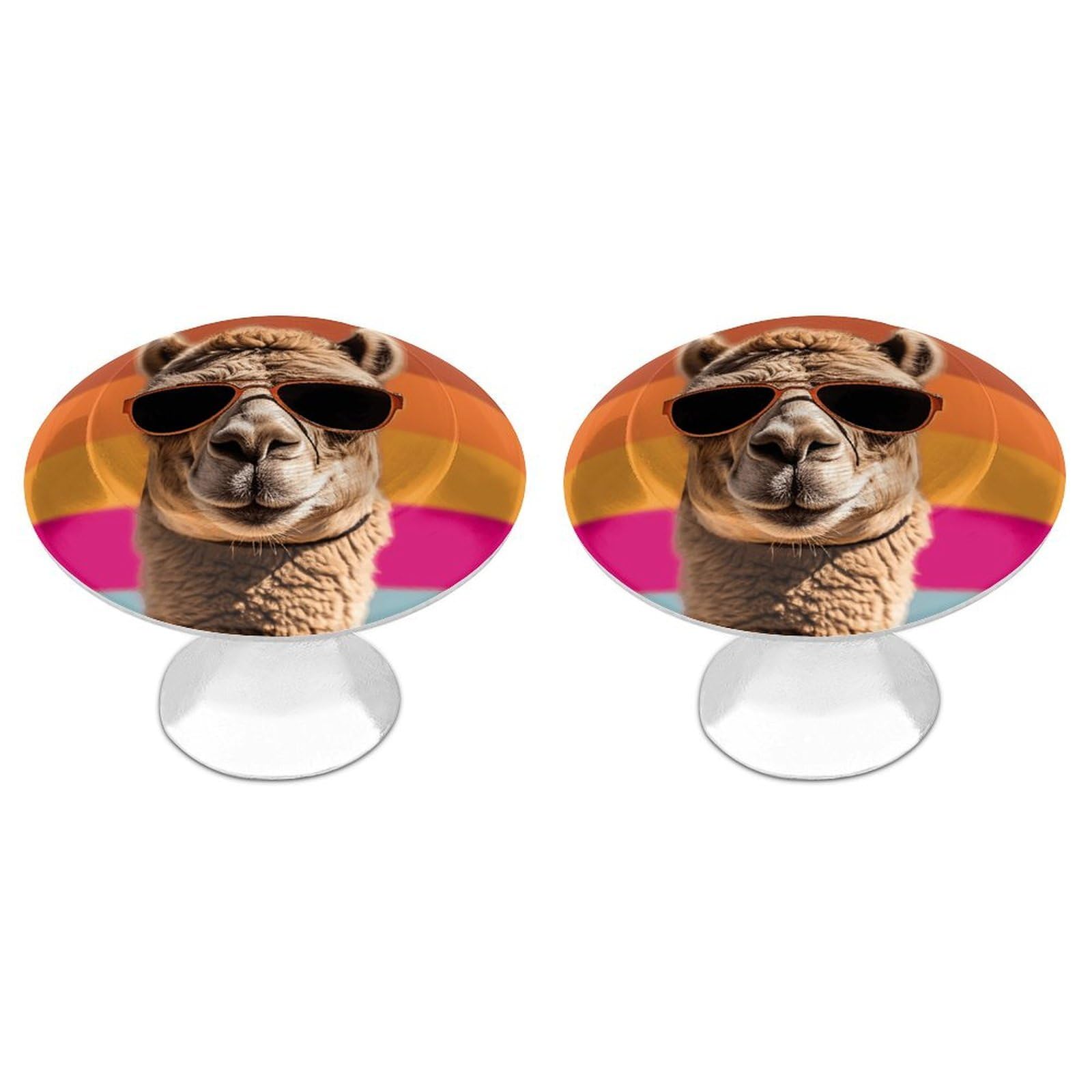 Vstadank Style Camel Wearing Sunglasses Cabinet Knob 2 Pack Round Drawer Pull Kitchen Cabinet Hardware Stainless Steel Dresser Drawer Knob Simple Cabinet Pull For Dresser Closet Door Knobs Cupboard