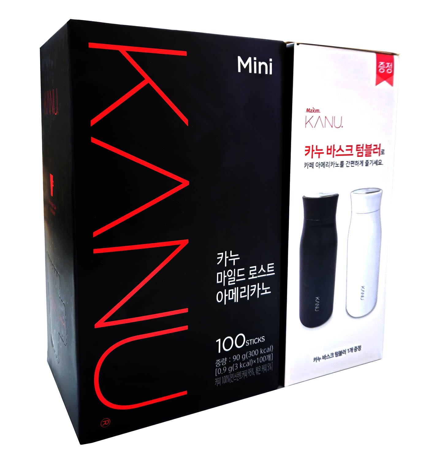 Kanu Mini Colombia Mild Roasted Instant Americano Coffee with Random Gift_0.03 oz x 100 Sticks