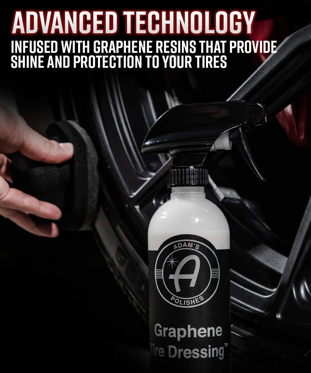 Adam's Graphene Tire Dressing Deep Black Finish W/Graphene Non Greasy