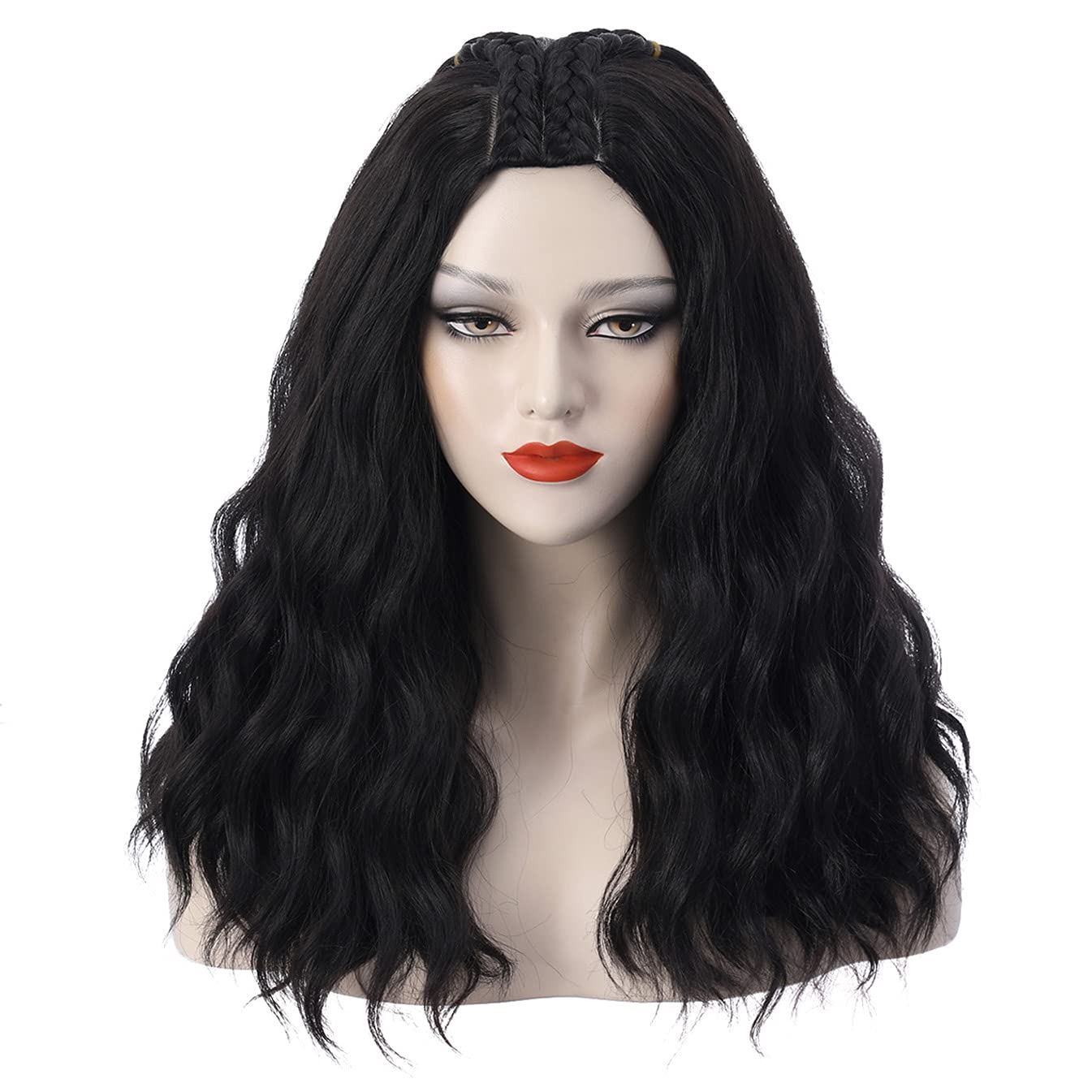DUDUWIG Women Girl's Black Cosplay Wig Long Fluffy Costume