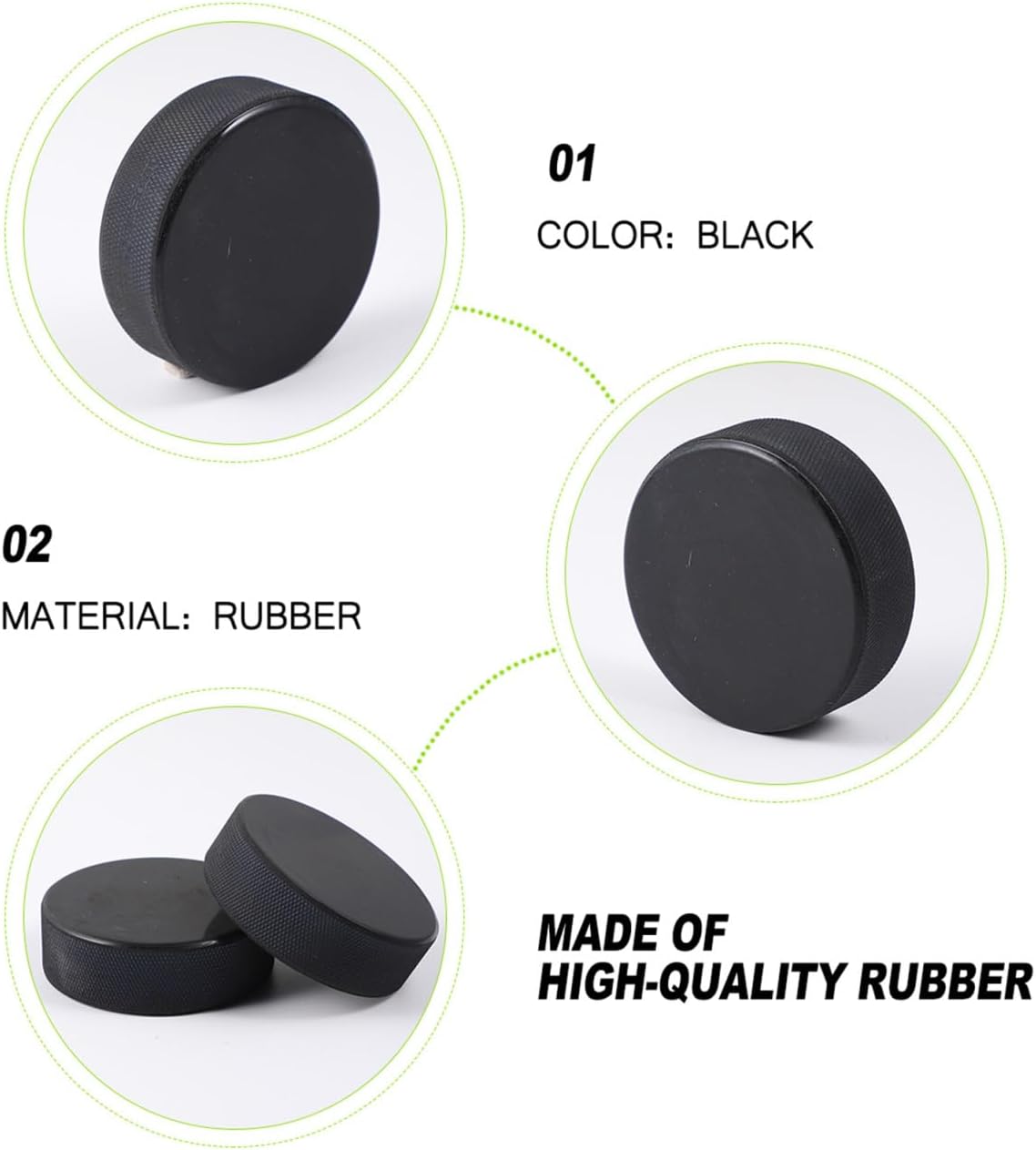 9pcs Official Regulation Ice Hockey Pucks for Training and Practice Durable Design for Ice Rink Use Suitable for Adults for Accurate Shots and Quick Passing