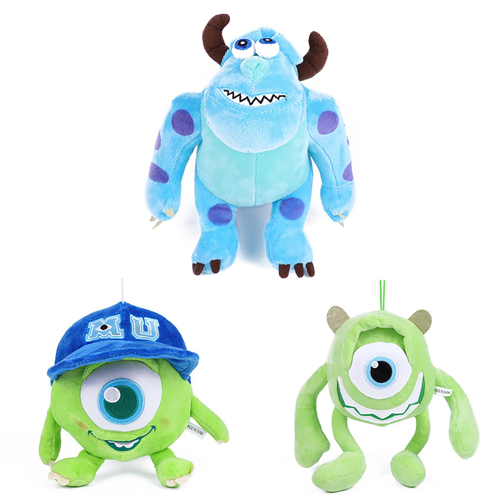klkl 7.8 Inches Monsters University Plush, Sulley/Mike/Randy Soft