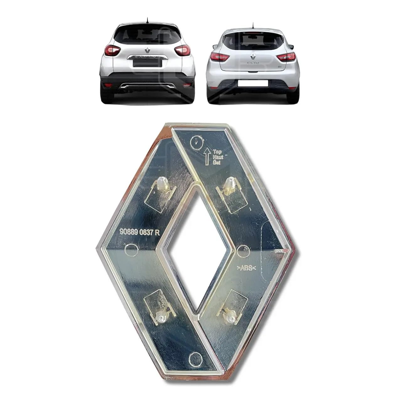 Emblème Diamant de Remplacement pour Couvercle de Coffre arrière Clio MK4/Captur MK1 908890837R