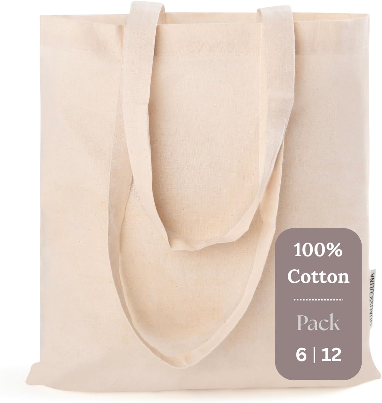 16"x15" Cotton Tote Bags–Lightweight, Reusable Medium Cloth Bags for Grocery Shopping image 5