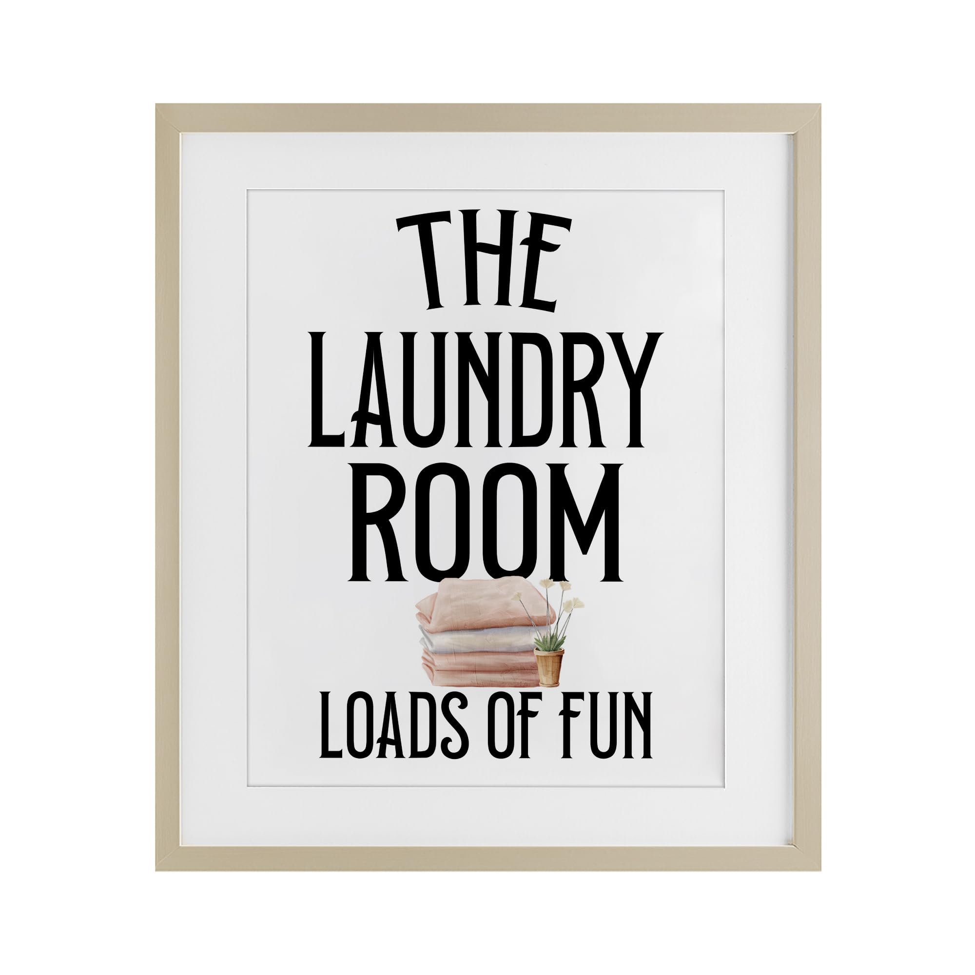 'Laundry Room Fun Minimal'| Framed Print Under Glass