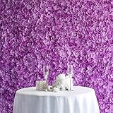 Efavormart 4 PCS Purple Silk Hydrangea Flower Mat Wall Wedding Event Decor for DIY Centerpiece Arrangement Party Decorations