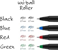 Vista 4 de UNI 60154 Uni-Ball Roller Pen Rollerball, Green, Micro 12 pk