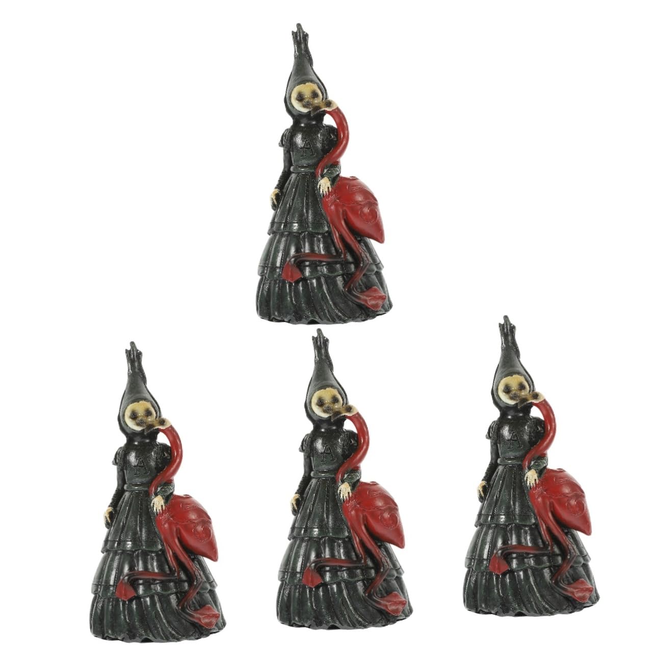 Sculpture de sorcière POPETPOP en résine verte résistante pour extérieur Halloween