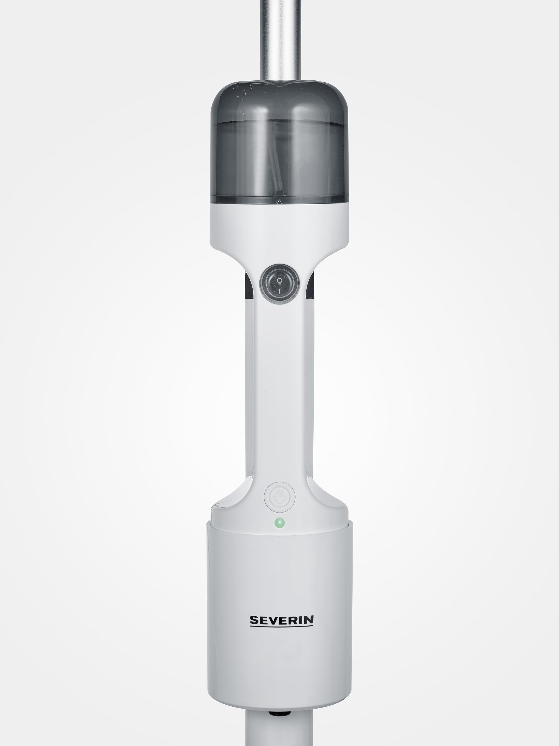 SEVERIN Limpiador de vapor con accesorios, fregona eléctrica, limpiadora multiusos para alfombras, baldosas y suelos duros, baños y cocina para grifos, placas y más, blanco/negro, SC 7142