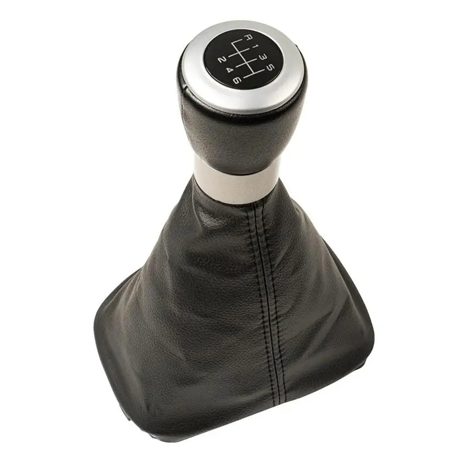 Qmtvfsrh B0537 Car Gear Shift Knob Manual 5/6 Speed Gear Shift Knob Pu Gaiter Boot Cover For Seat For Alhambra 2000-2010 Abs Shifter Lever(B0537)
