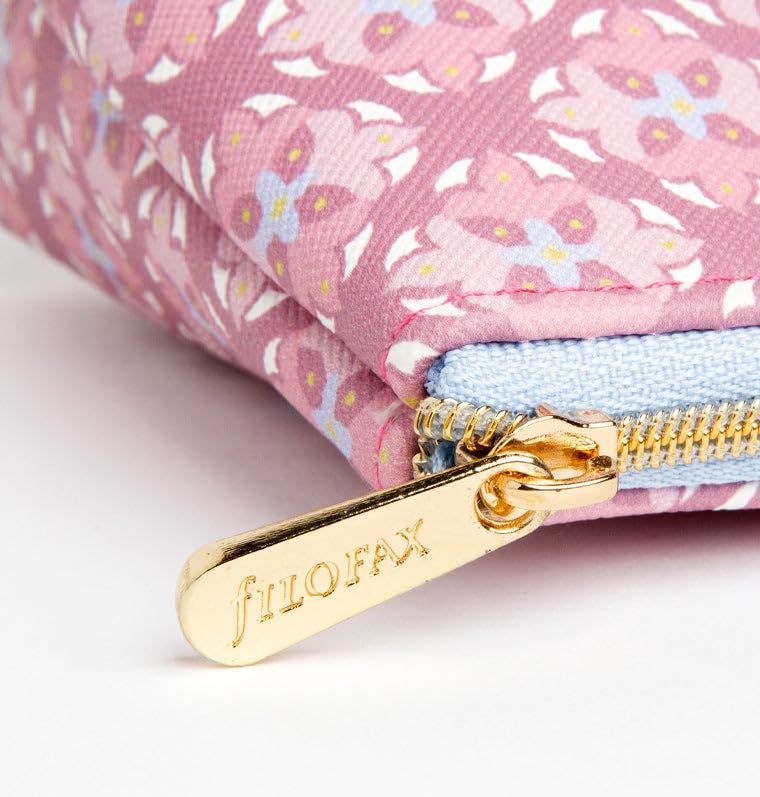 Image of Filofax Mediterranean Collection Pencil Case, Faux Leather, 9.06-inches Width, Pink, B132909