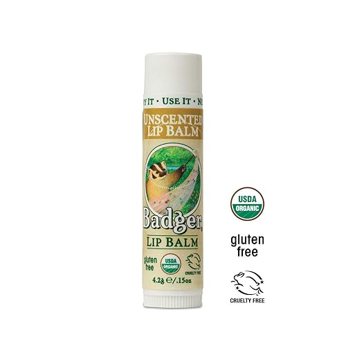 Miniatura 2 de Badger Bálsamo labial clásico sin perfume, orgánico certificado por USDA, hidratante, 0.15 onzas (paquete de 2)
