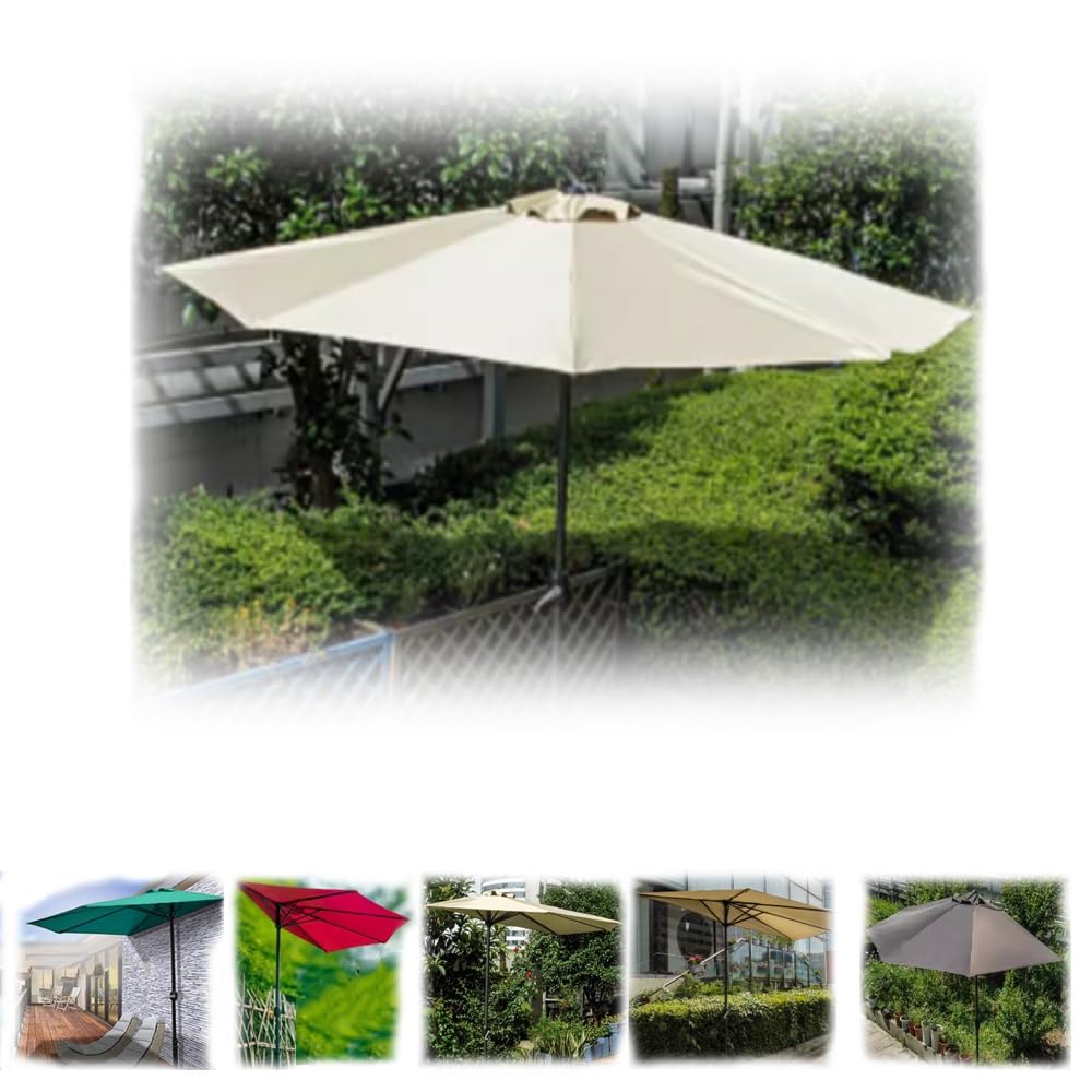 Ombrellone semicircolare da Esterno da 3 Metri – Piccolo ombrellone da Giardino con 5 Stecche per Balcone, Finestra e Parete – Design semicircolare Versatile per Protezione Solare e Ombra