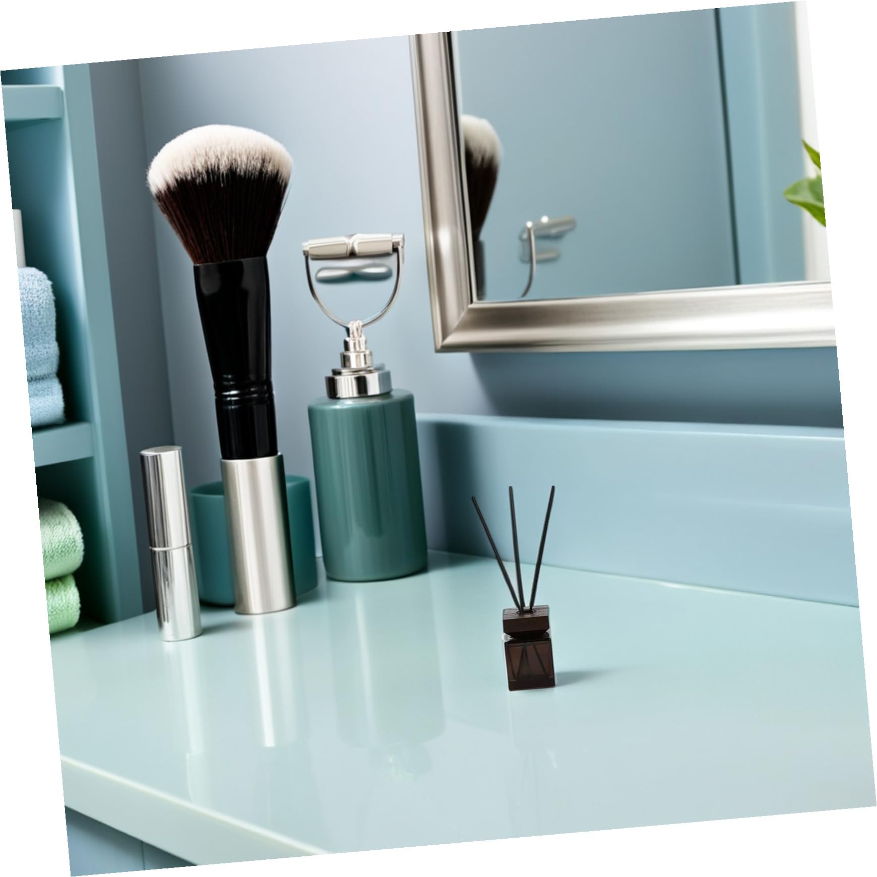 DOITOOL 2 Set Diffusore Aroma con Bottiglia Quadrata e Tappo in Legno Diffusore senza Fiamma con Bastoncini di Rattan per Aromaterapia Naturale in Casa