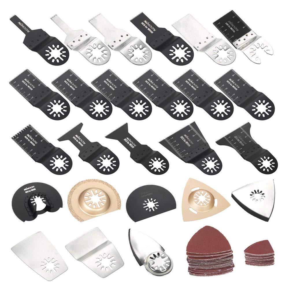 Juego de 100 cuchillas oscilantes para herramientas multiherramienta Dremel Fein Multimaster Makita Bosch Rockwell Sonicrafter Worx multiherramienta