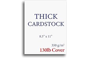 130 LB Heavyweight Premium Cardstock Ultra-Thick 8.5 x 11 17pt Cover White...