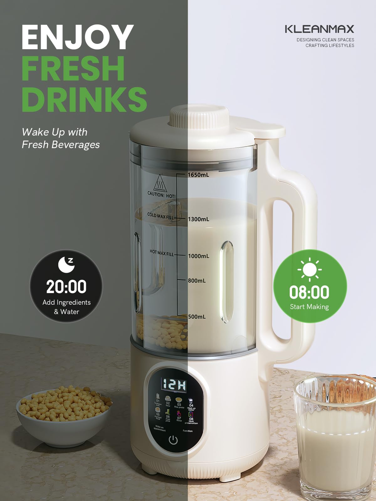 Automatic Nut Milk Maker - 55oz, 10-in-1 -6 Automatic Nut Milk Maker - 55oz, 10-in-1 -6
