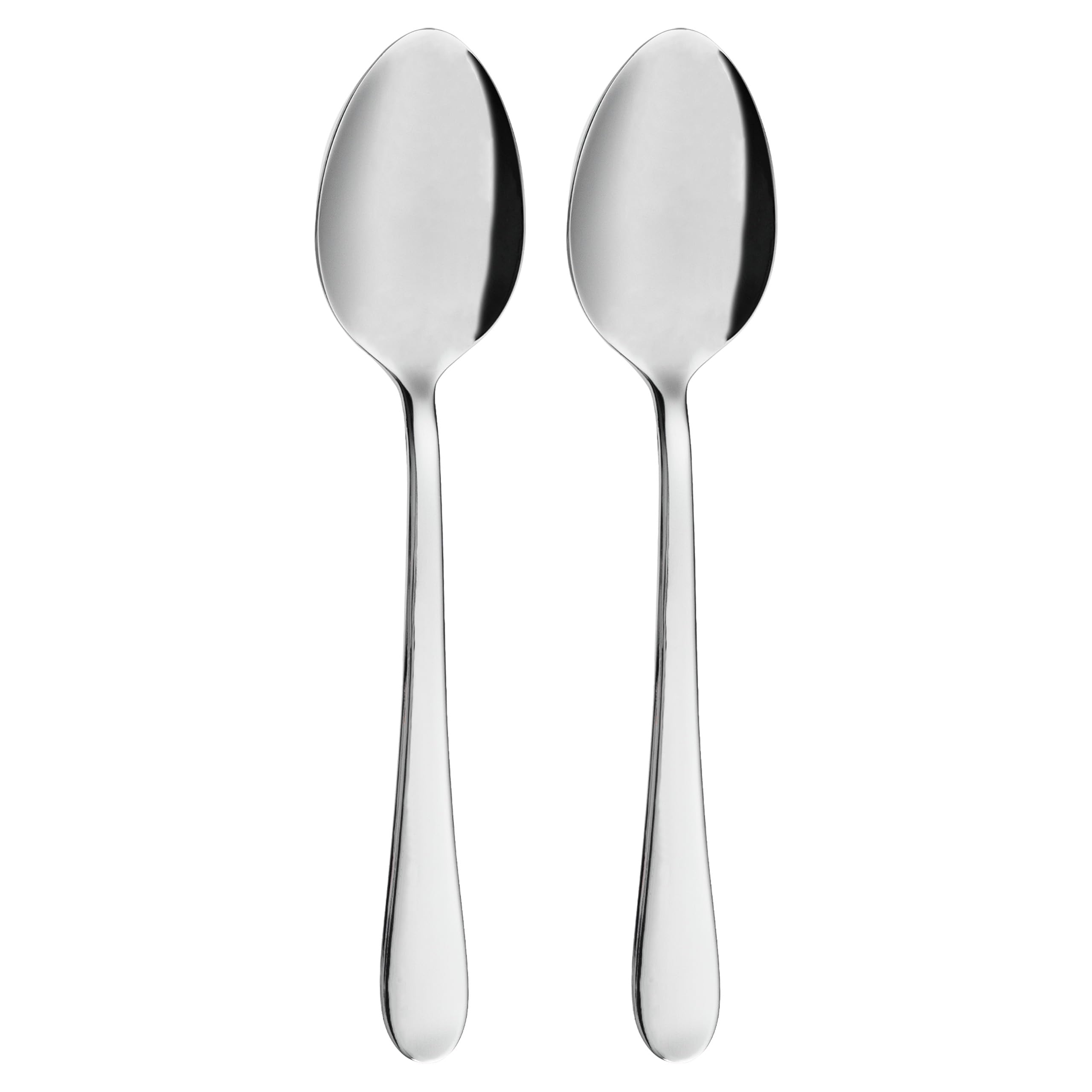 Grunwerg Black Windsor Carded 2-Piece Dessert Spoon Set 2Dswdr/C, 18/0 Stainless Steel,