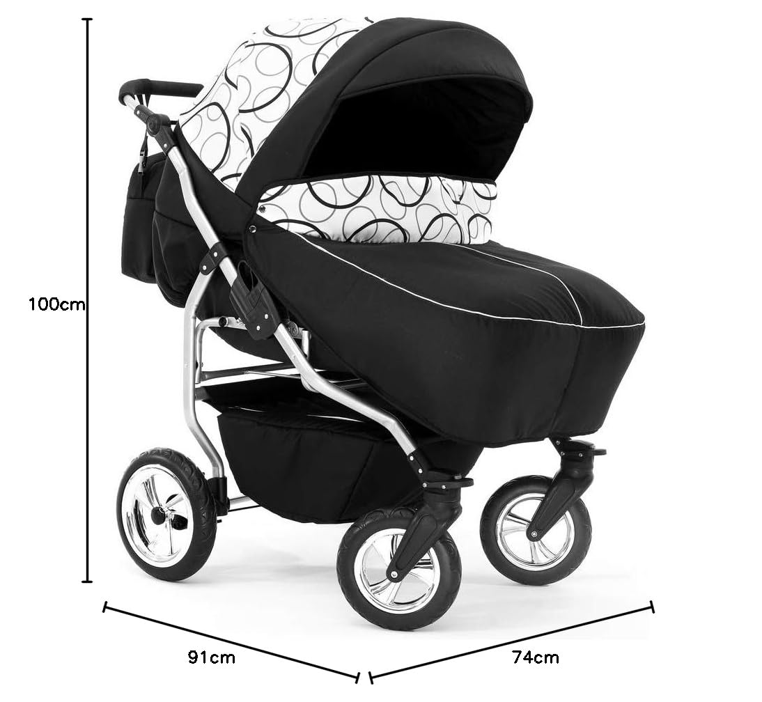 Passeggino gemellare 3 in 1. Passeggino e accessori in 3 pezzi: 2 navicelle + 2 passeggini + 2 ovetti + accessori. BBtwin DUET TRIO graphite