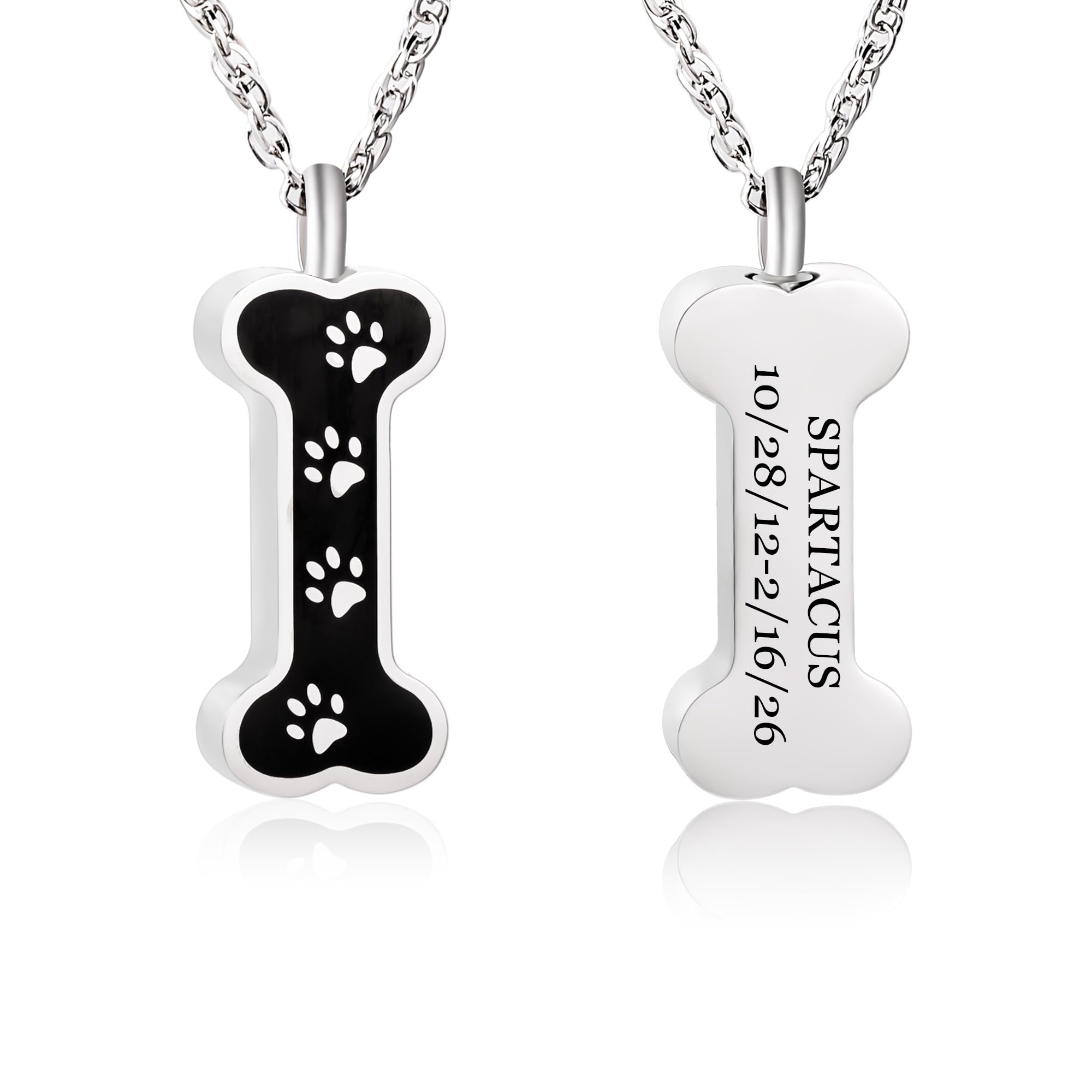 Gredstar Pet Ashes Urn Necklace Stainless Steel Memorial - memorials and funerary pet | Mubboo